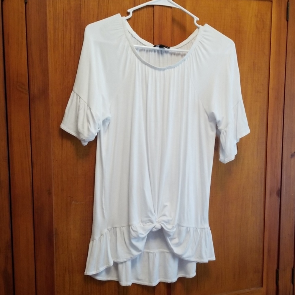 Ana womens white top med